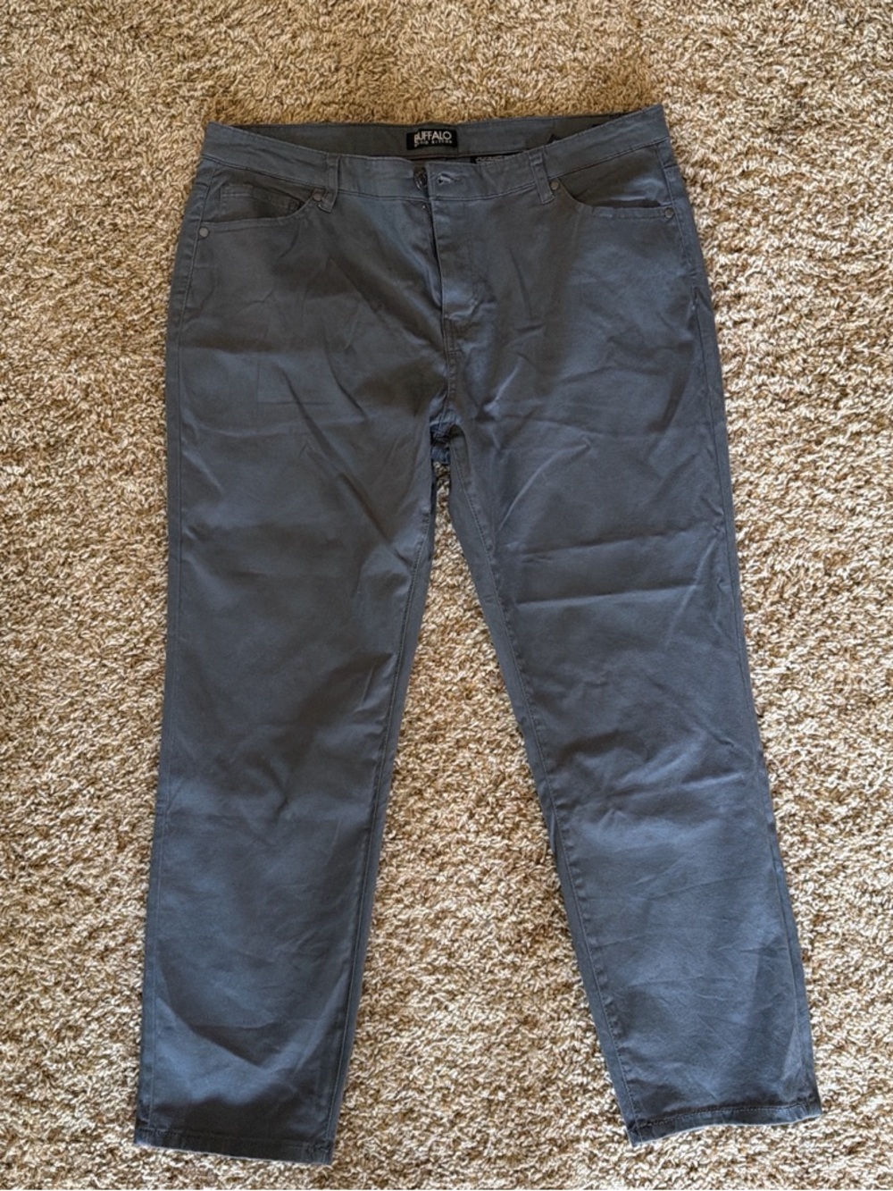 Buffalo David Bitton Charcoal Slim Trousers